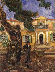 Vincent Van Gogh Tree and Man(in Front of the Asylum of Saint-Paul,St.Remy)